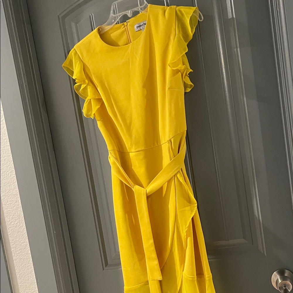 Shelby & Palmer Sunny Yellow Midi Dress